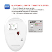 HXSJ T36 2.4G Bluetooth 5.0+3.0 Three-mode Silent Design Wireless Bluetooth Mouse (Silver)