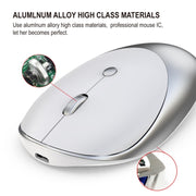 HXSJ T36 2.4G Bluetooth 5.0+3.0 Three-mode Silent Design Wireless Bluetooth Mouse (Silver)