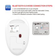 HXSJ T36 2.4G Bluetooth 5.0+3.0 Three-mode Silent Design Wireless Bluetooth Mouse (Silver)