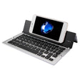 F18 Ultra-slim Rechargeable Foldable 58 Keys Bluetooth Wireless Keyboard with Holder (Silver) - Wireless Keyboard by PMC TechLife | Online Shopping South Africa | PMC TechLife | Buy Now Pay Later Mobicred