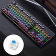 YINDIAO Electroplating Punk Mixed Light USB Mechanical Gaming Wired Keyboard, Blue Shaft (Black) - Wired Keyboard by YINDIAO | Online Shopping South Africa | PMC TechLife | Buy Now Pay Later Mobicred