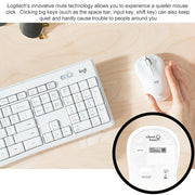 Logitech MK295 USB Wireless Silence Keyboard Mouse Set (White)