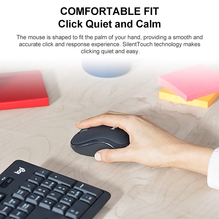 Logitech MK295 USB Wireless Silence Keyboard Mouse Set (White)