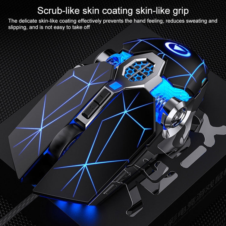 YINDIAO 3200DPI 4-modes Adjustable 7-keys RGB Light Wired Gaming Mechanical Mouse, Style: Audio Version (Black)