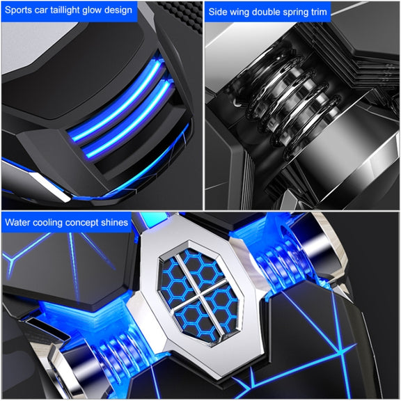 YINDIAO 3200DPI 4-modes Adjustable 7-keys RGB Light Wired Gaming Mechanical Mouse, Style: Audio Version (Black)