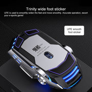 YINDIAO 3200DPI 4-modes Adjustable 7-keys RGB Light Wired Gaming Mechanical Mouse, Style: Audio Version (White)