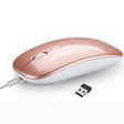 HXSJ M90 2.4GHz Ultrathin Mute Rechargeable Dual Mode Wireless Bluetooth Notebook PC Mouse (Rose Gold) - Wireless Mice by HXSJ | Online Shopping South Africa | PMC TechLife | Buy Now Pay Later Mobicred