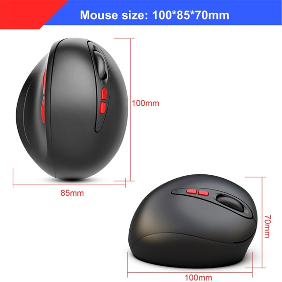HXSJ T33 2.4GHz Ergonomic Optical Wireless Notebook PC Mouse (Black)