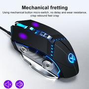 GM20 3200DPI 4-modes Adjustable 7-keys RGB Light Wired Gaming Mouse (Starlight Black)