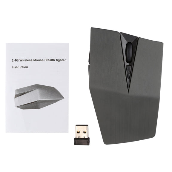 2.4GHz USB Receiver Adjustable 1200 DPI Wireless Optical Mouse for Computer PC Laptop (Grey)