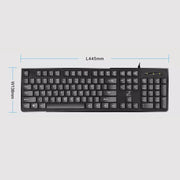 ZGB S500 Square Key USB Wired Computer Keyboard(Black)