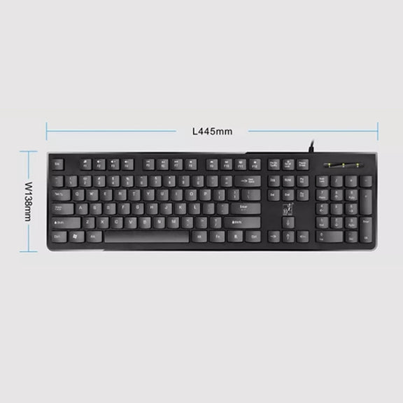 ZGB S500 Round Key USB Wired Computer Keyboard (Black)