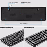 ZGB S500 Round Key USB Wired Computer Keyboard (Black)