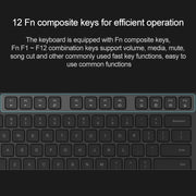 Original Xiaomi 2.4GHz Wireless Keyboard + Mouse Set 2 for Notebook Desktop Laptop(Black)