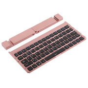 GK808 Ultra-thin Foldable Bluetooth V3.0 Keyboard, Built-in Holder, Support Android / iOS / Windows System(Rose Gold)