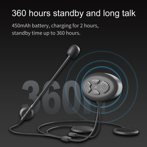 Dier DK11 800m Helmet Wireless Bluetooth Headset 5.0 Water-resistant Double Motorcycle Call headset