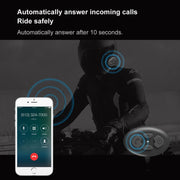 Dier DK11 800m Helmet Wireless Bluetooth Headset 5.0 Water-resistant Double Motorcycle Call headset