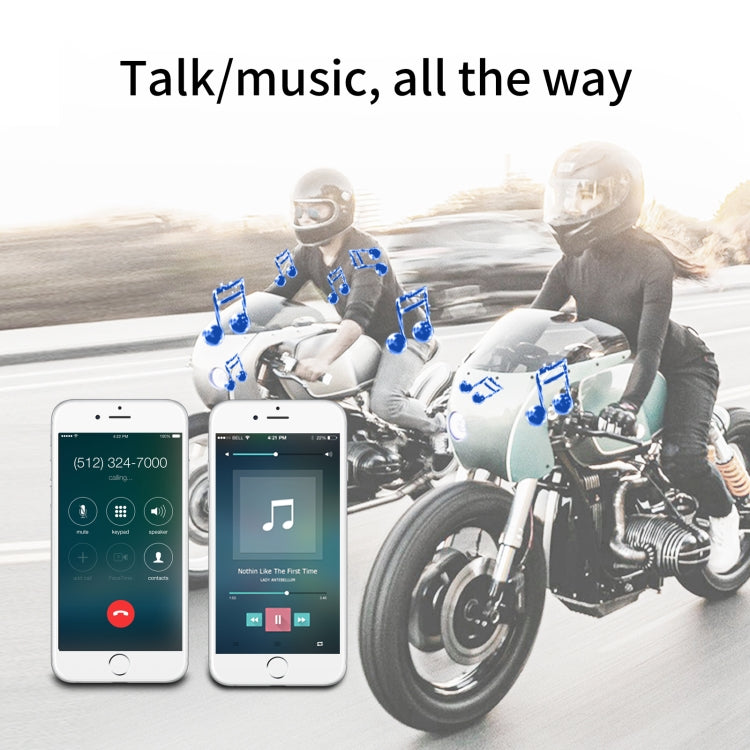 T6 Motorcycle Helmet Bluetooth V5.0 Headset