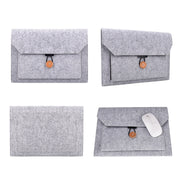 ND06 Multi-purpose Felt Button Laptop Inner Bag for 12.5 inch Laptop(Grey)