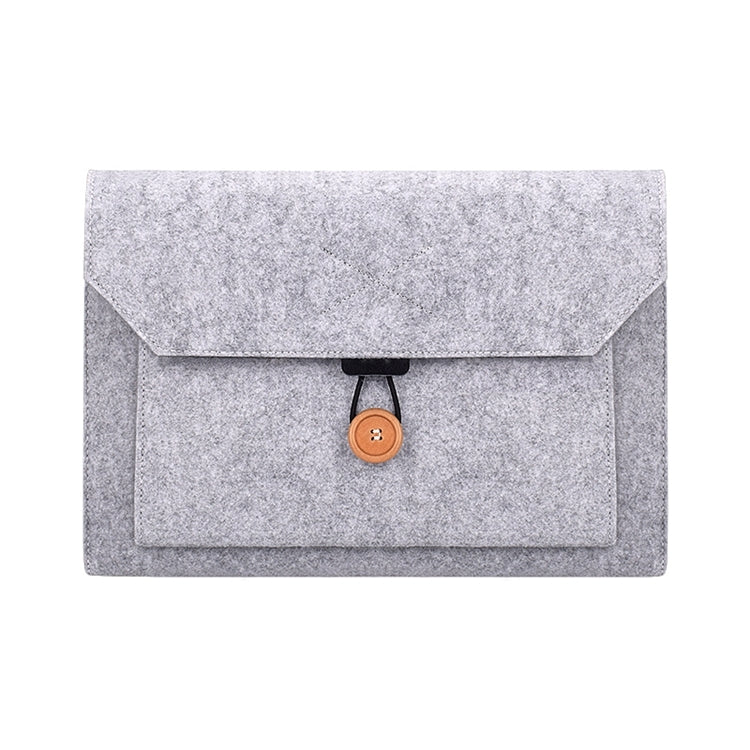 ND06 Multi-purpose Felt Button Laptop Inner Bag for 13.3 inch Laptop(Grey)