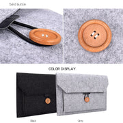 ND06 Multi-purpose Felt Button Laptop Inner Bag for 15.4 inch Laptop(Black)