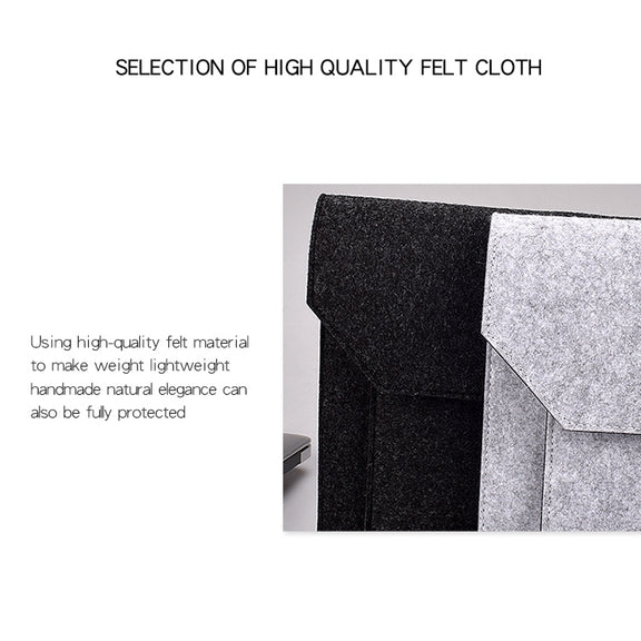ND06 Multi-purpose Felt Button Laptop Inner Bag for 15.4 inch Laptop(Black)