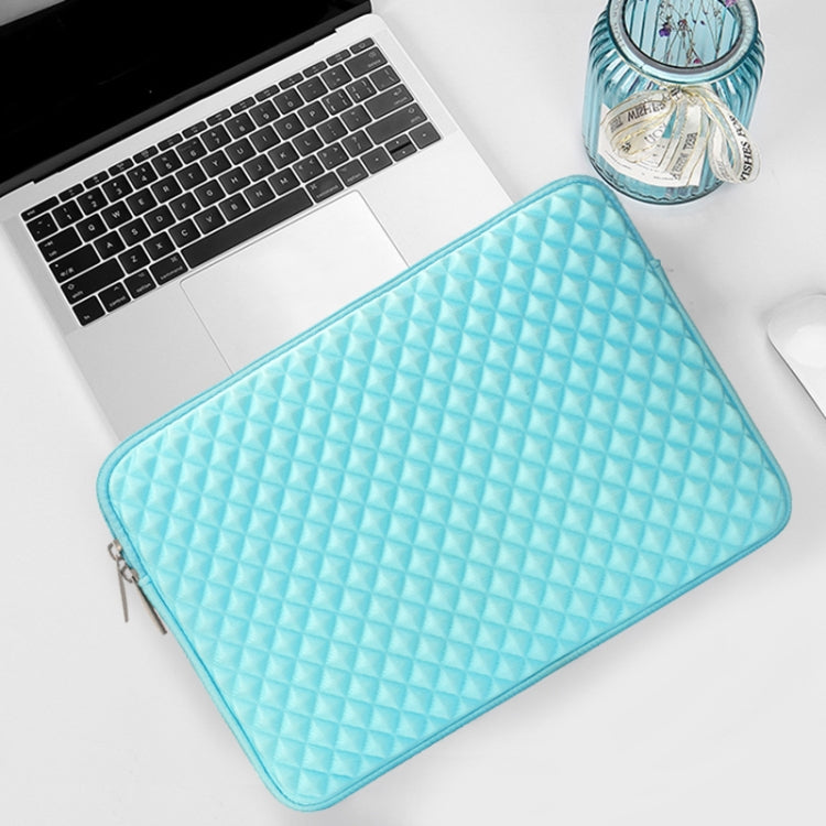 Diamond Texture Laptop Liner Bag, Size: 12-13 inch(Mint Green)