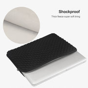 Diamond Texture Laptop Power Bag, Size: 16 x 13 x 1.5cm (Black)