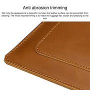Universal Genuine Leather Business Zipper Laptop Tablet Bag For 13 inch and Below(Brown)