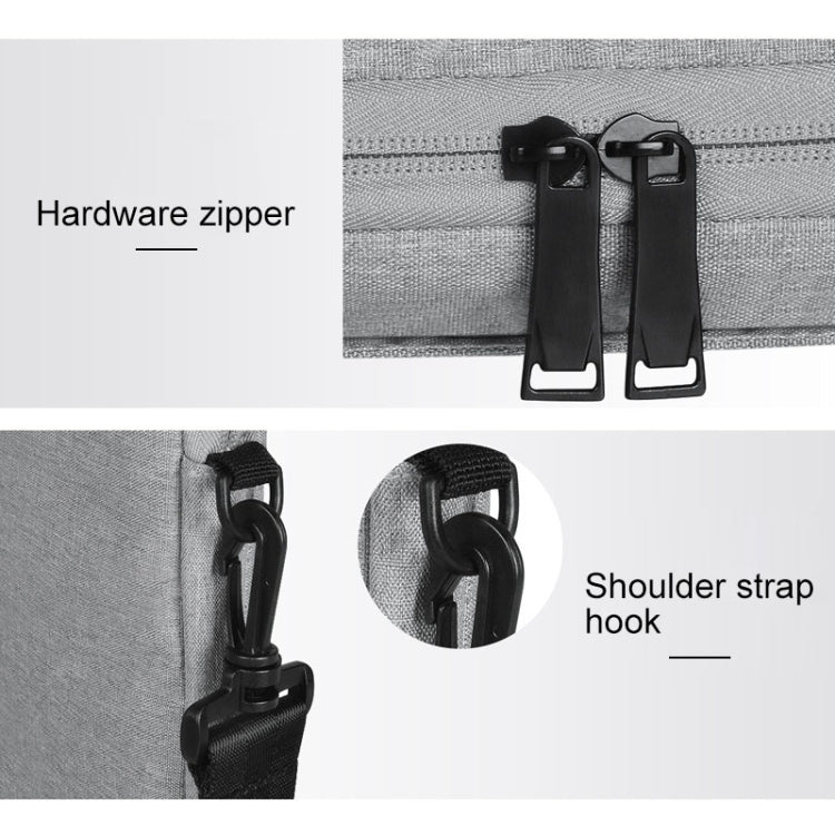 ST01S Water-resistant Oxford Cloth Hidden Portable Strap One-shoulder Handbag for 14.1 inch Laptops(Black)