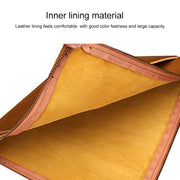 Universal Genuine Leather Business Zipper Laptop Tablet Bag For 12 inch and Below(Brown)