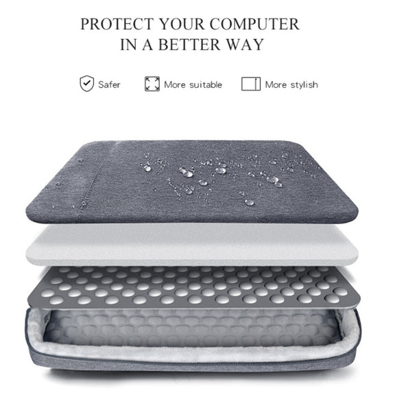 ND04 Oxford Cloth Water-resistant Laptop Handbag for 13.3 inch Laptops, with Trunk Trolley Strap(Grey)