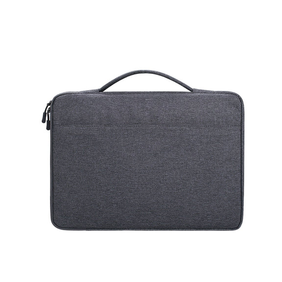 Oxford Cloth Water-resistant Laptop Handbag for 14.1 inch Laptops, with Trunk Trolley Strap(Dark Gray)