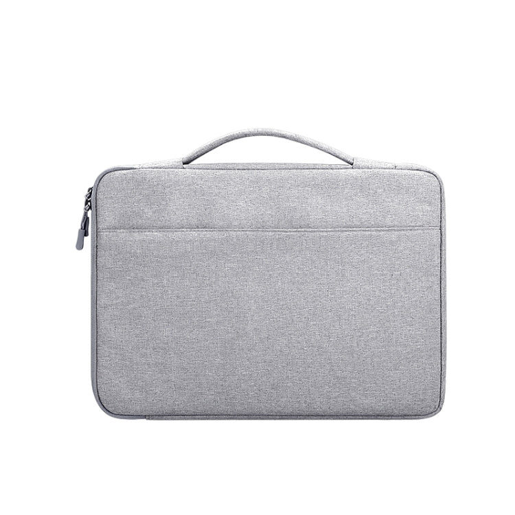 Oxford Cloth Water-resistant Laptop Handbag for 14.1 inch Laptops, with Trunk Trolley Strap(Grey)
