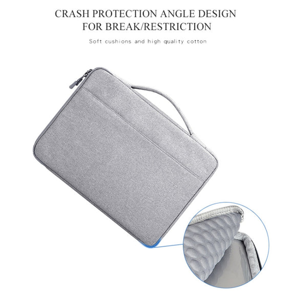 Oxford Cloth Water-resistant Laptop Handbag for 14.1 inch Laptops, with Trunk Trolley Strap(Grey)