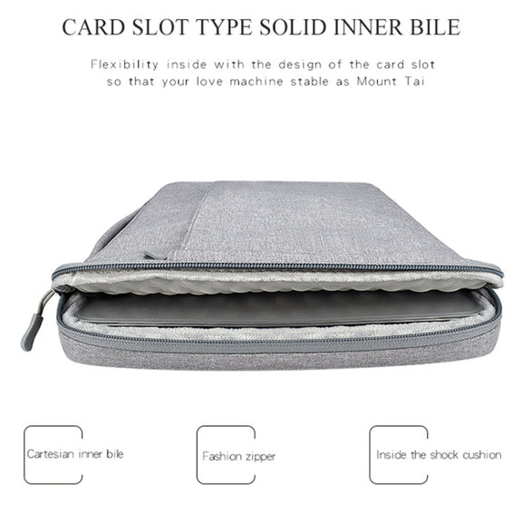 Oxford Cloth Water-resistant Laptop Handbag for 14.1 inch Laptops, with Trunk Trolley Strap(Grey)