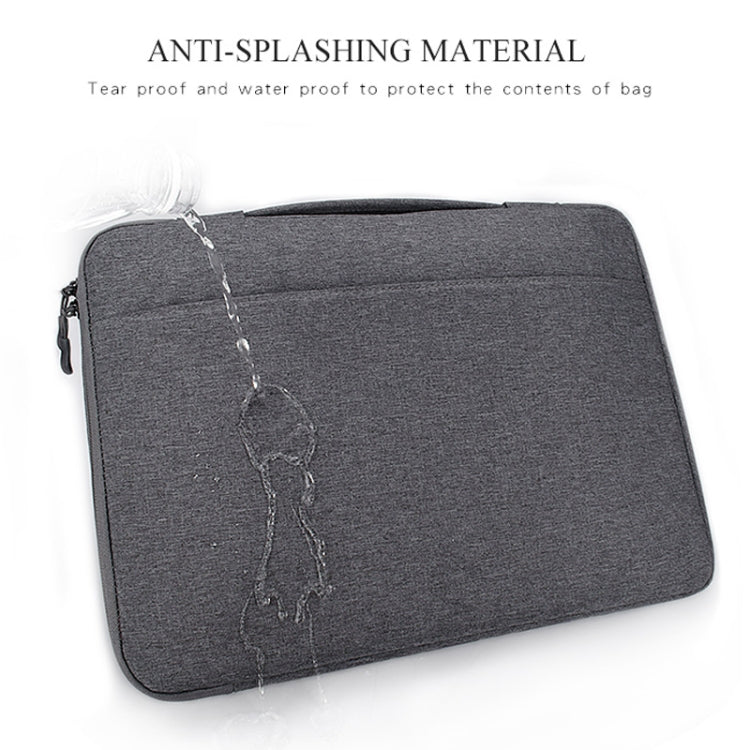 Oxford Cloth Water-resistant Laptop Handbag for 14.1 inch Laptops, with Trunk Trolley Strap(Grey)