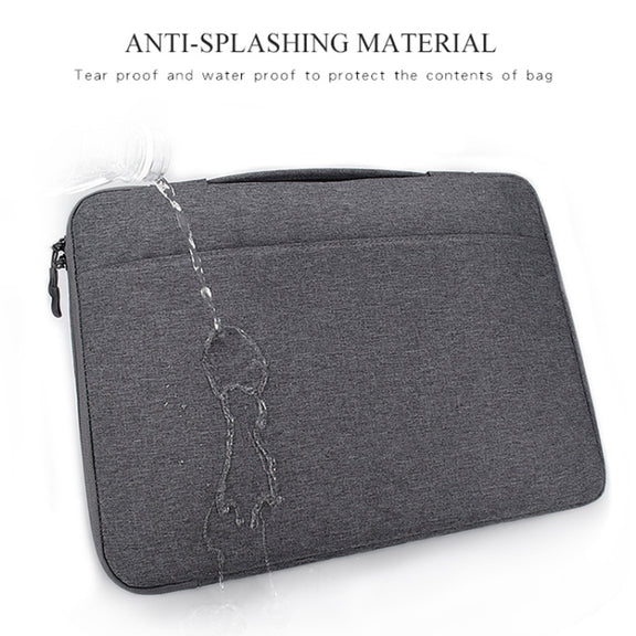 Oxford Cloth Water-resistant Laptop Handbag for 15.4 inch Laptops, with Trunk Trolley Strap(Dark Gray)