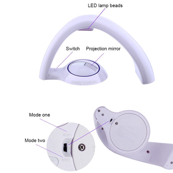 Romantic Rainbow Projection Decorative Lamp Bedside LED Night Light (White)