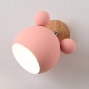 Creative Cartoon E27 LED White Light Wall Lamp for Bedside Passage (Pink)