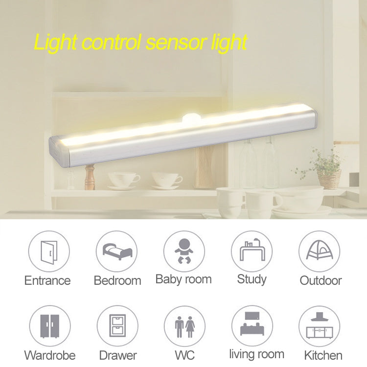 2.8W 60 LEDs Warm White Wide Screen Intelligent Human Body Sensor Light LED Corridor Cabinet Light, USB Charging Version