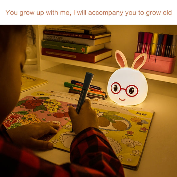 Happy Rabbit Creative Touch 3D LED Decorative Night Light, AAA Battery Version (Pink)