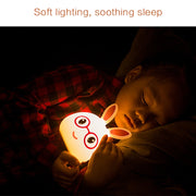 Happy Rabbit Creative Touch 3D LED Decorative Night Light, USB Charging Version (Pink)