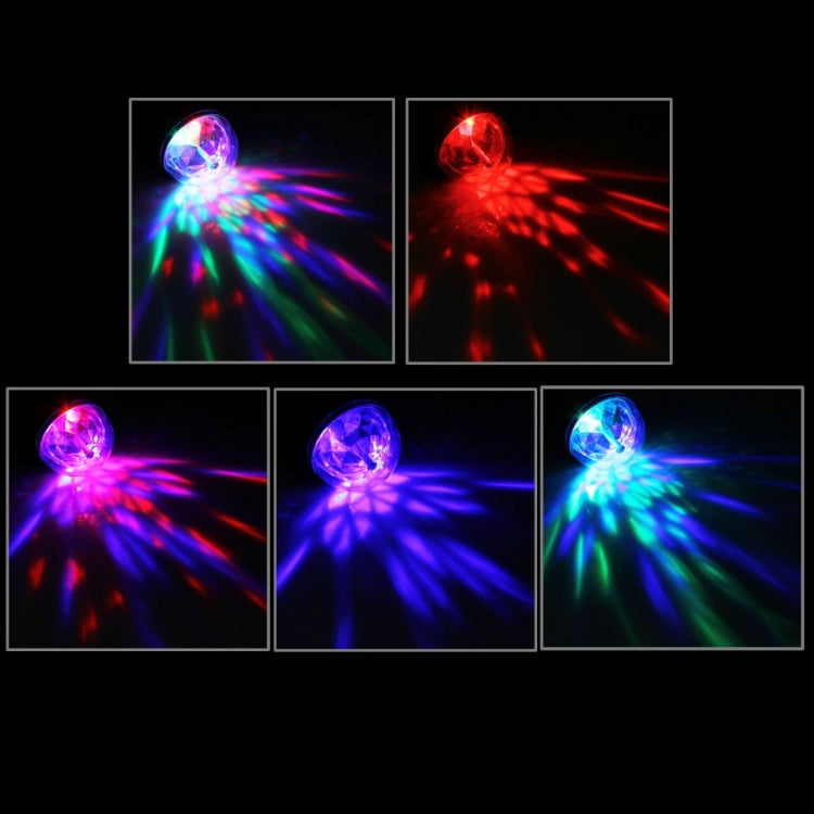 3W Mini 3ATM  water resistant  Rotating Magic Ball LED Stage Light, with Bicycle Mount