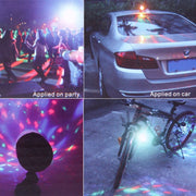 3W Mini 3ATM  water resistant  Rotating Magic Ball LED Stage Light, with Bicycle Mount