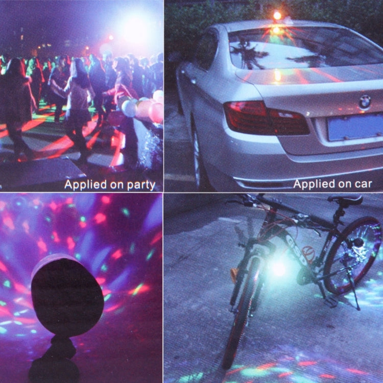 3W Mini 3ATM  water resistant  Rotating Magic Ball LED Stage Light, with Bicycle Mount
