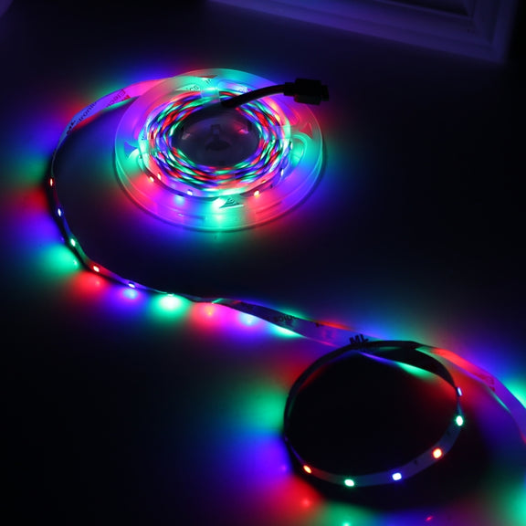 Bare Board 2835 SMD RGB LED Rope Light, 60 LED/m, Length: 5m, 12V 2A 100-240V, with 44-key Remote Control (EU Plug)