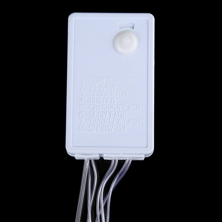 3m(Length) x 3m(Height) White Light LED Decoration Light, 300 LEDs Curtain String Light with End Joint & Multi-function Controller & Memory Water-resistant, US Plug, AC 110V