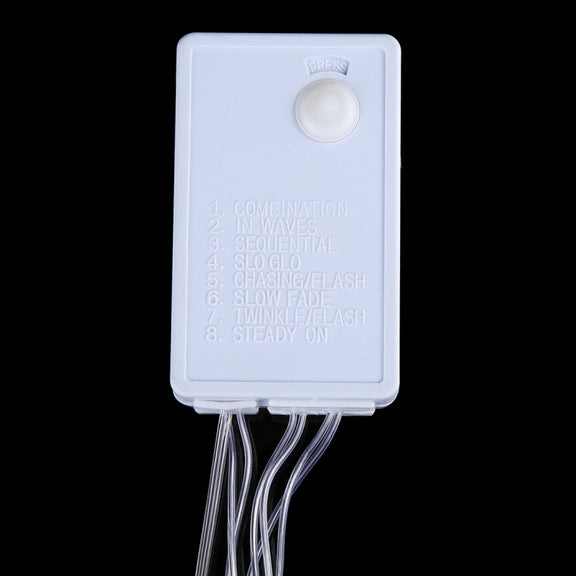 3m(Length) x 3m(Height) White Light LED Decoration Light, 300 LEDs Curtain String Light with End Joint & Multi-function Controller & Memory Water-resistant, US Plug, AC 110V
