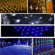 3m(Length) x 2m(Height)  LED Decoration Light, 200 LEDs Reticular String Light with End Joint & Multi-function Controller, EU Plug, AC 220V